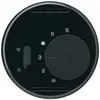 Disco frontale Hager basico, per termostato, con interruttore nero 