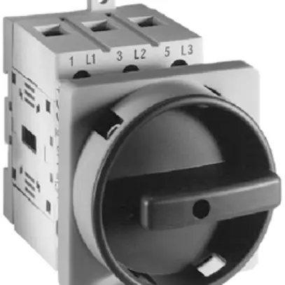 Interrupteur rotatif INC AB 194E-A80-1753-6N, 80A 0/3L (0-1), manette ro/jn 