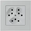 Presa INC kallysto.pro 3×T13/1 grigio chiaro con protezione bambini 