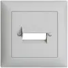 Kit frontale EDIZIOdue grigio chiaro 88×88mm 2×RJ45 