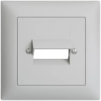 Kit frontal EDIZIOdue gris clair 88×88mm 2×RJ45 