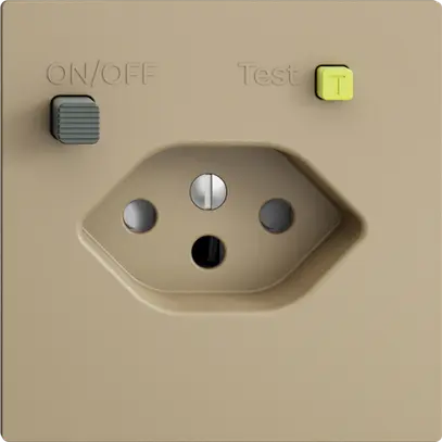 Presa INC EDIZIOdue T13 FI 30mA F, shutter sand 