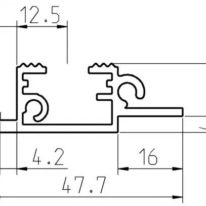Profilo a congiungere Almatec SBG 41.2, 3m 