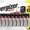 Pile Energizer alcaline Aktion Max AA, LR 6, E91, blister à 8+4 pièces 
