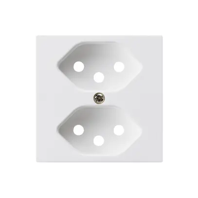 Placca frontale kallysto 2×T13 60×60mm bianco con protativo bambini 