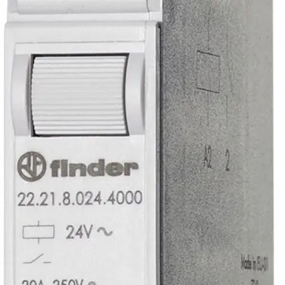Relais de commande AMD Finder 22.21, 1F 20A/12VDC AgSnO2 115Ω 1.25W, 1UM 