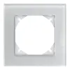 Telaio di copertura EDIZIOdue prestige 1×1 vetro ornamento 