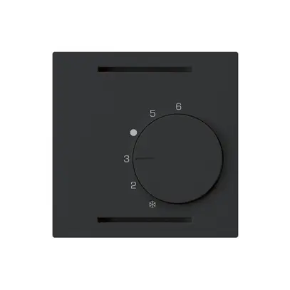 Kit frontale INC kallysto nero per termostato ambiente senza interruttore 