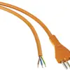Cavo di allacciam.5×2.5mm² 5m PUR spina T23 stampata arancione 
