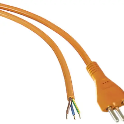 Cavo di allacciam.5×2.5mm² 5m PUR spina T23 stampata arancione 