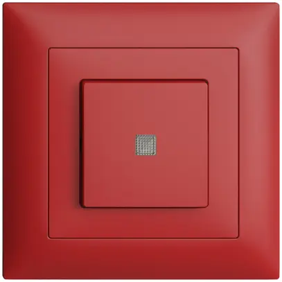 Pulsante luminoso INC EDIZIOdue A-R/1P berry, con lente, LED giallo 