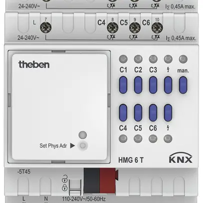 Actionneur de chauffage Theben AMD HMG KNX 6T, Mix 100…240V 