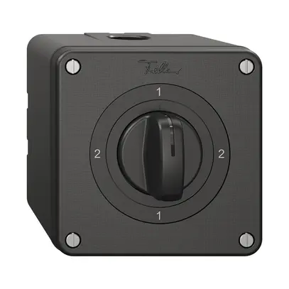 Interruttore rotativo NAP NEVO, 3/1L, con manopola, KS, 2-1-2-1, nero 