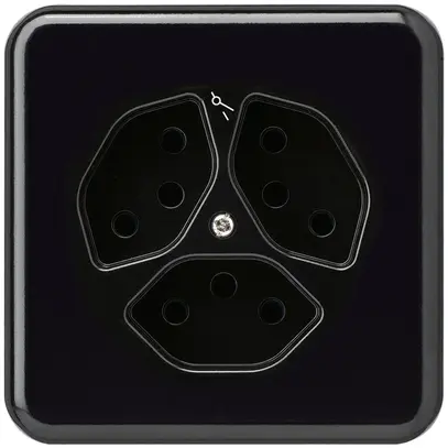 Presa INC basico 3×tipo 13S nero per BOMI 