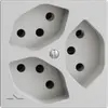 Prise ENC EDIZIOdue 3×T13 gris clair, 1×S 