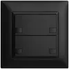 Poussoir univ. ENC 2×2t bornes enf. EDIZIOdue noir sans LED 
