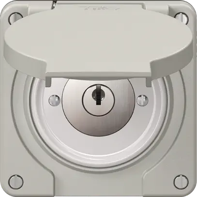 Contatto rotativo NEVO N.CO con serratura&2 chiavi, KS, 1->0<-2, grigio chiaro 