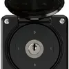 UP-Schlüsselschalter robusto IP55 mit Klappdeckel S0/1P schwarz 