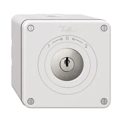 Contatto rotativo NAPU NEVO, con serratura&2 chiavi, KS, 1->0<-2, bianco 