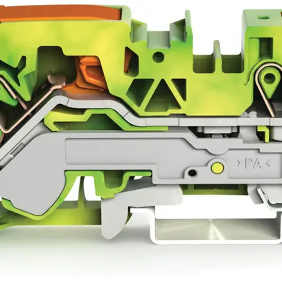 Morsetto di protezione WAGO TOPJOB-S 16mm² 2L verde/giallo serie 2116 