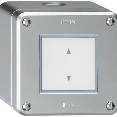 Interrupteur pour stores AP robusto IP55 aluminium avec 2 touches de fonction 