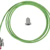Cavo patch RJ45 R&MIndustrial, cat.6A S/FTP, 4P, PUR LSZH verde, IP20↔IP67, 2.5m 