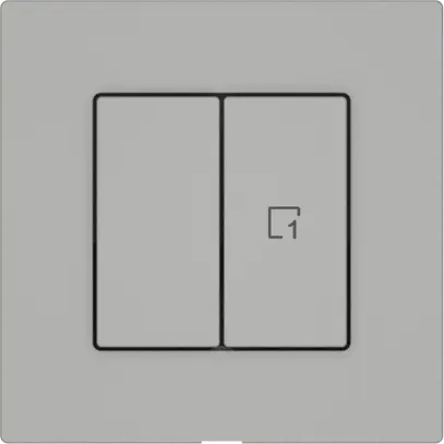 Station sec.interr.EDIZIO.liv Wiser SNAPFIX® 1 scène 2 touches WLAN grc 