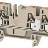 Morsetto di passaggio Weidmüller A3C PUSH IN 4mm² 3 contatti TS35 beige 