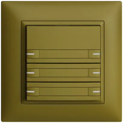 Pulsante INC KNX 6×EDIZIOdue olive RGB con LED con inserto carta 