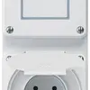 Combinazione INC robusto 2×1, interruttore schema 3/presa T13 IP55 bianco 