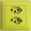 Prise ENC 2×T23 16A EDIZIOdue lemon, avec bornes enf. 