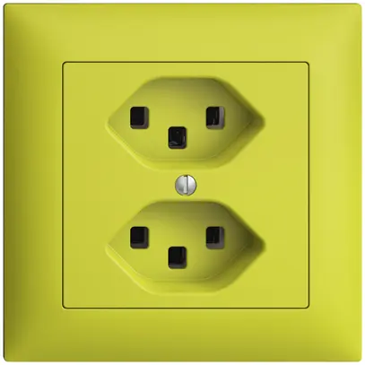 Presa INC 2×T23 16A EDIZIOdue lemon, con morsetti innest. 