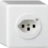 AP-Steckdose Hager basico 1×Typ 23 beleuchtet Q weiss 