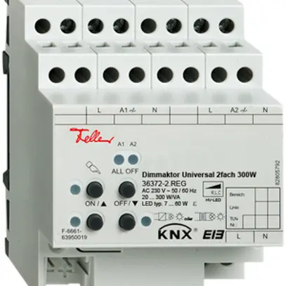 REG-Universal-Dimmaktor KNX FH 36372-2.REG, 2×20…300W 
