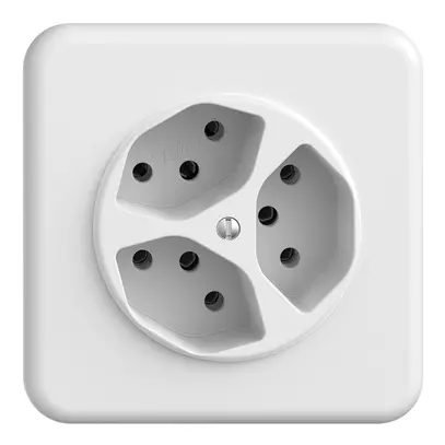 Presa INC STANDARDdue 3×T13 bianco 