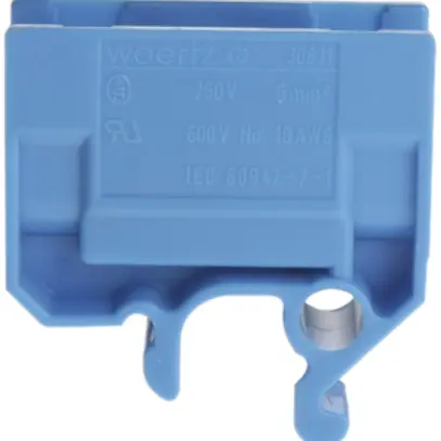 Morsetto di derivazione Woertz 2.5…6mm² 41A 750V raccordo a vite 2×1 guida G blu 