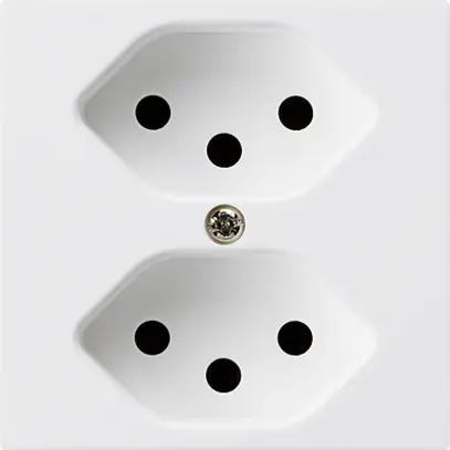 Prise ENC kallysto 2×T13/1 blanc avec sécurité enfants 