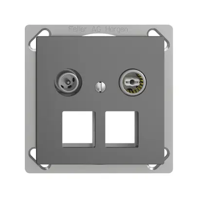 Prise multimédia 4dB INC Edue FM.TE, prise de dérivation, p.2×RJ45 Keystone, grf 