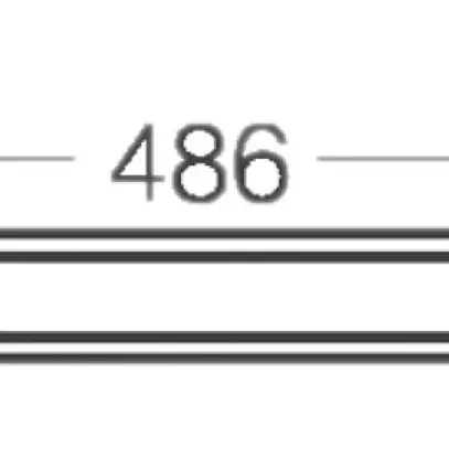 Barre profilée DIN-35 L 486 pour coffret app.grd.3 et 4 