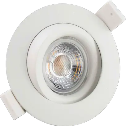 LCC Downlight 7W, 630lm, 4000K, a incas. diam. est. 85mm, oscillabile, dim. 