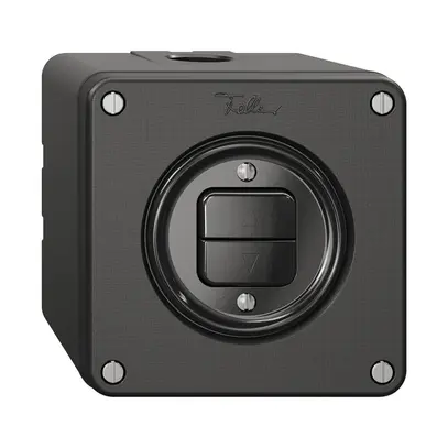 Interrupteur pour stores NAPU NEVO, 1-canal, hauteur 65 mm, 87×87 mm, noir 