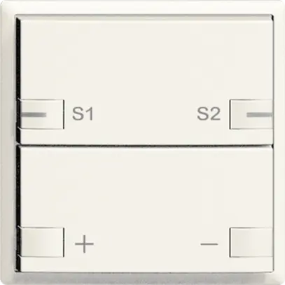 Dimmer LED EDIZIOdue ZEP ohne LED 2×Taste 2×Bedienung weiss 