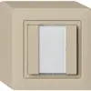 Pulsante universale AP 2×KAL senza LED beige 