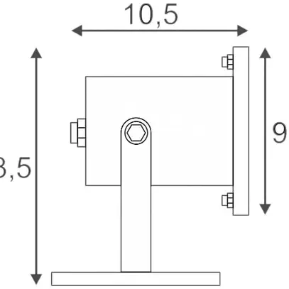 Projecteur SLV NAUTILUS, GU10 35W IP55 acier fin 