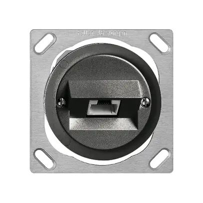 Presa INS 1×RJ45/u 4P nero ITplus JK 43/47mm 