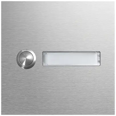 Plaque à poussoir Hager elcom.modesta avec plaque nominative LED, 1 appartement 