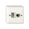 Scatola di raccordo AP EDIZIOdue RJ45/TT83 bianco 