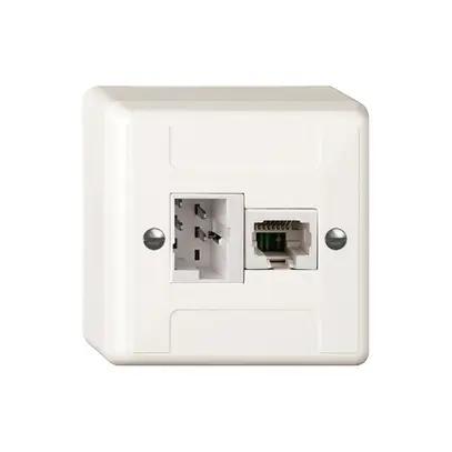 Scatola di raccordo AP EDIZIOdue RJ45/TT83 bianco 