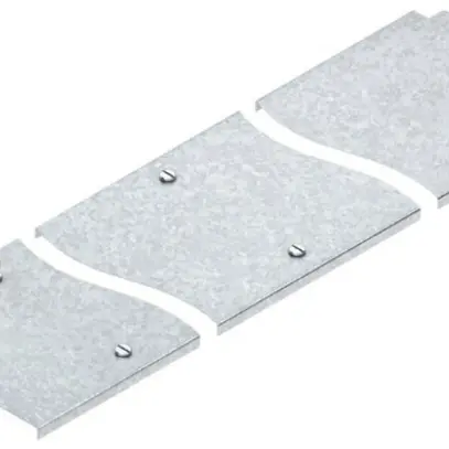 Couvercle Niedax p.canniveau de câbles.500×3000mm, t=0.75mm a.fermeture ac zing 