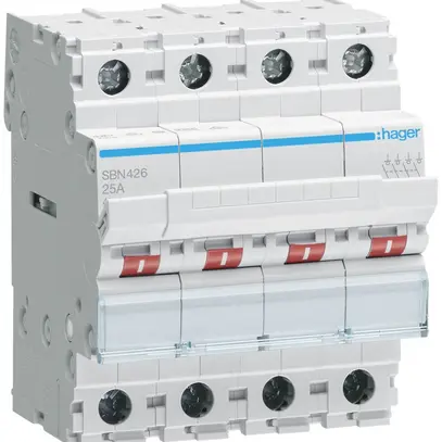Interrupteur AMD Hager 25A 400V 4 fermeur 0 ouvreur 0 inverseur 4UM 